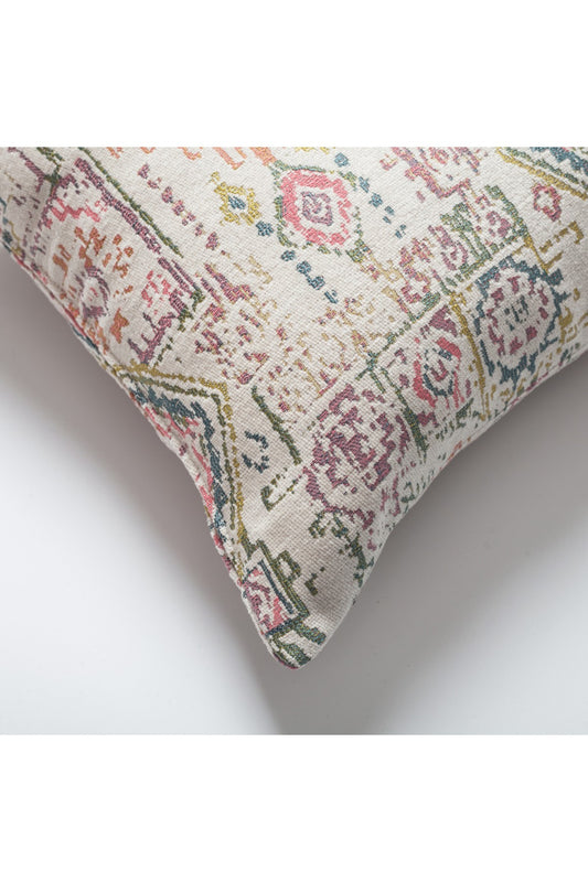 Kaftan - Colorful Ethnic Kilim Patterned Woven Pillow 18x18 Inch (Cover Only)