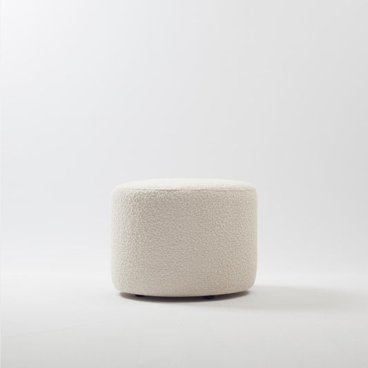 Deco Pouf - Round Pouf - White (Cover Only)