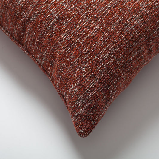 Flap - Textured Linen Pillow 20x20 Inch - Terracotta (Cover Only)