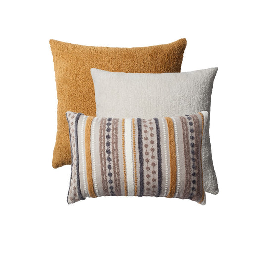 Nomad & Cozy - Decorative Pillow - 3-Piece Combo Set - Mustard (Cover Only)