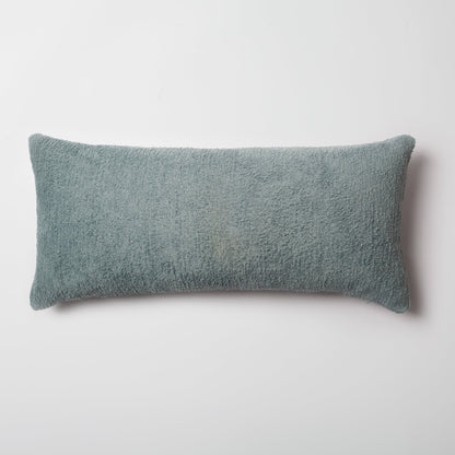 Cozy - Sheepskin Texture Fluffy Cushion 14x28 Inch - Light Blue (Cover Only)
