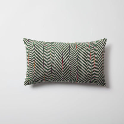 Loom Linen Tasseled Bed Runner + 6 Pillow Set Eliza Sense - Green (Cover Only)
