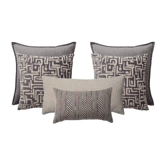 Eliza & Gilda & Cozy & Sense - 6-Piece Combo Linen Set - Anthracite (Cover Only)