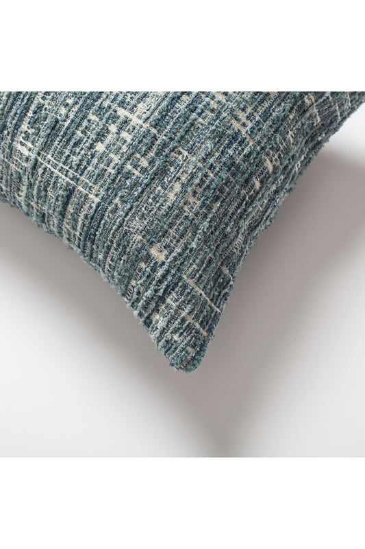 Coco - Corduroy Patterned Cushion 12x20 Inch - Blue (Cover Only)