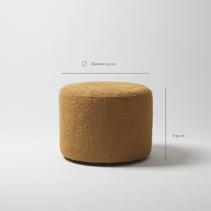 Deco Pouf - Round Pouf - Mustard (Cover Only)