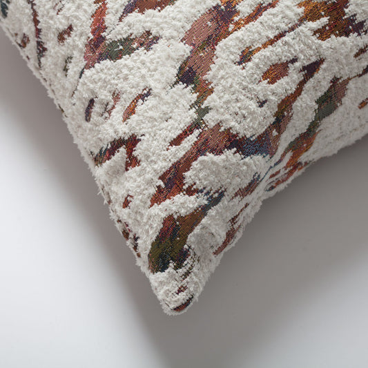 Goblen - White Tapestry Ikat Linen Pillow 20x20 Inch (Cover Only)