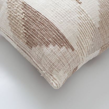 Nevio - Natural Plain Geometric Pillow 18x18 Inch (Cover Only)