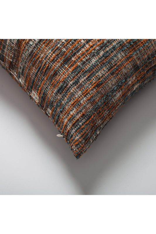 Tweed - Abstract Textured Square Pillow 20x20 Inch - Orange (Cover Only)