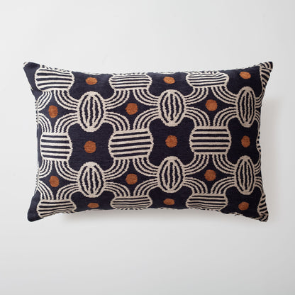 Obika & Loom - Decorative Pillow - 2-Piece Combo Set - Beige Black (Cover Only)