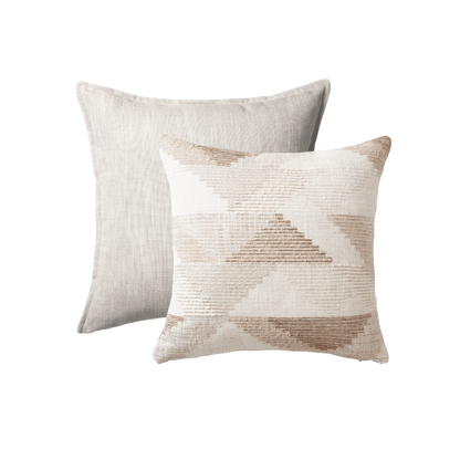 Porto & Nevio  - Decorative Pillow - 2-piece Combo Set - Natural (Cover Only)