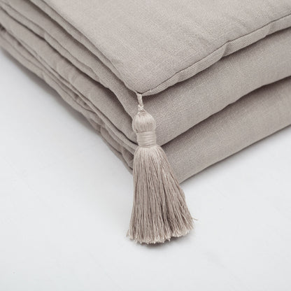 Loom - Linen Fringed Bed Runner (220x70) - Linen (Cover Only)