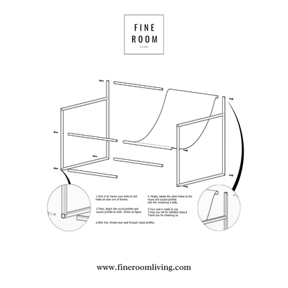 Bernie Chair Metal Seat - White