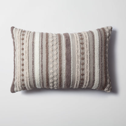Porto & Nomad & Cello  - Decorative Pillow - Set of 3 - Beige & Linen & White