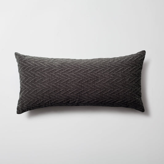 Cello - Embossed Pattern Cushion 14x28 Inch - Gray (Cover Only)