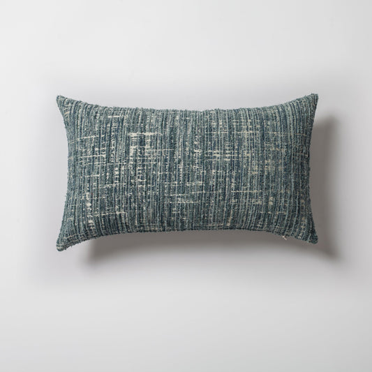 Coco - Corduroy Patterned Cushion 12x20 Inch - Blue (Cover Only)