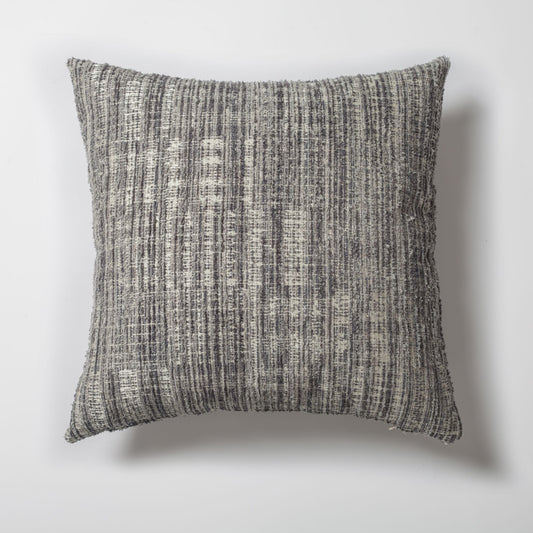 Tweed - Abstract Textured Square Pillow 20x20 Inch - Grey (Cover Only)