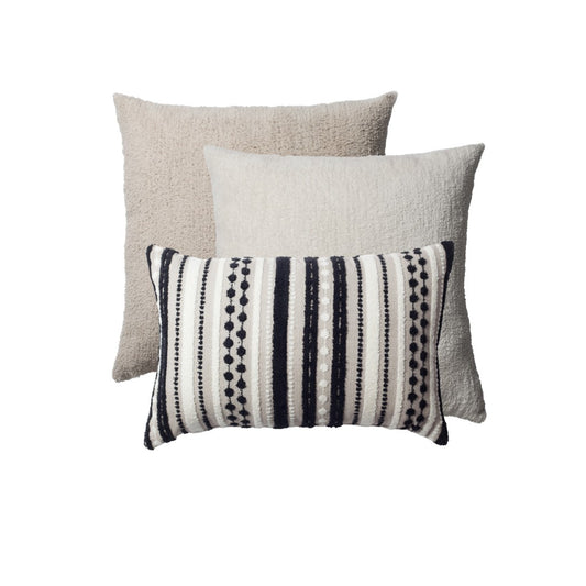 Nomad & Cozy - Decorative Pillow - 3-Piece Combo Set - Black & White (Cover Only)
