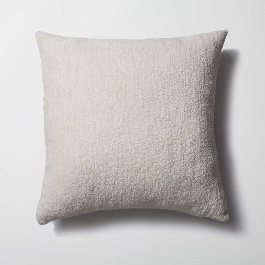 Cozy - Sheepskin Texture Fluffy Cushion 20x20 Inch - White (Cover Only)