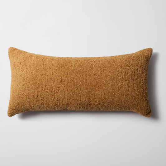 Cozy - Sheepskin Texture Fluffy Cushion 14x28 Inch - Mustard (Cover Only)
