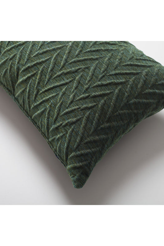 Cello - Embossed Pattern Cushion 12x20 Inch - Green (Cover Only)