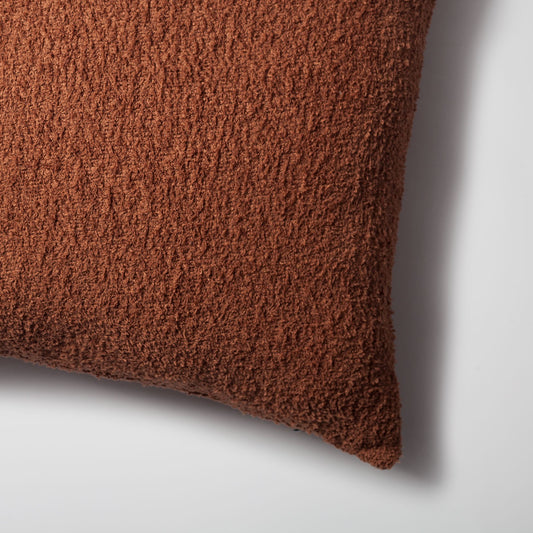 Cozy - Sheepskin Texture Fluffy Cushion 20x20 Inch - Brown (Cover Only)