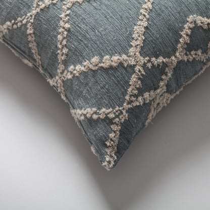 Savoy - Geometric Baklava Patterned Pillow 18x18 Inch - Blue (Cover Only)
