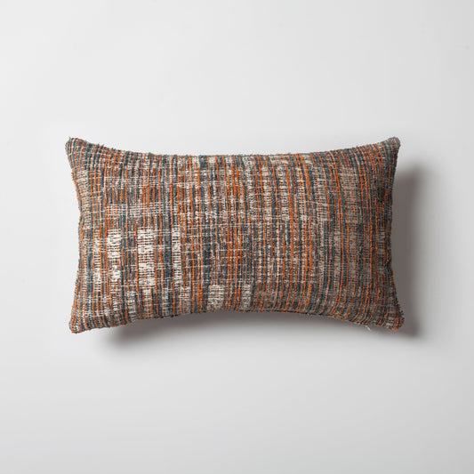 Tweed - Abstract Textured Rectangle Pillow 12x20 Inch - Orange (Cover Only)