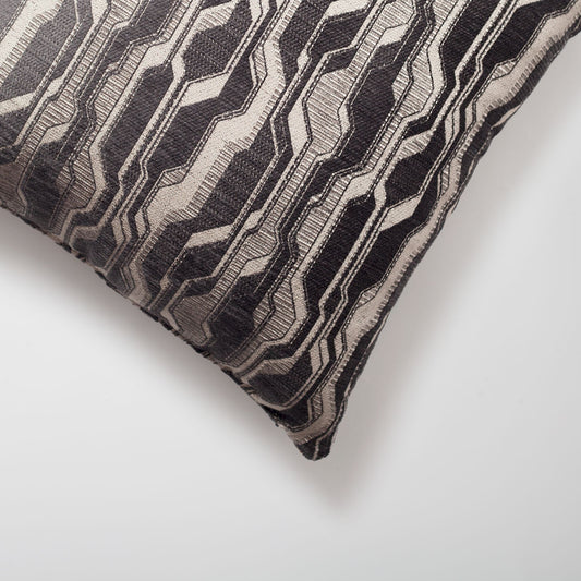 Lebon - Geometric Patterned 20x20 Inch Pillow - Anthracite (Cover Only)
