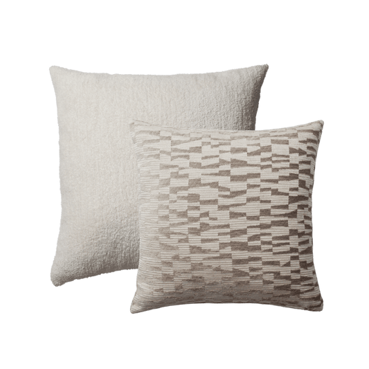 Cozy & Bistro - Decorative Pillow - 2-piece Combo Set - Mink (Cover Only)