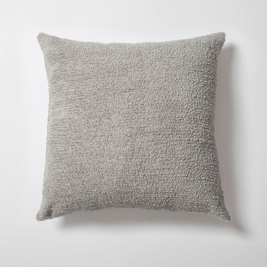 Cozy - Sheepskin Texture Fluffy Cushion 20x20 Inch - Light Gray (Cover Only)